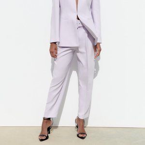 ZARA PANTS WITH FABRIC-COVERED BELT